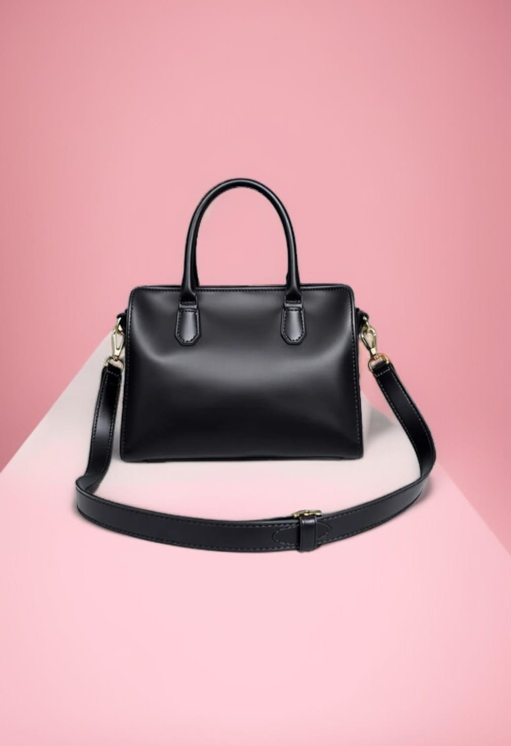 Hand bag /Genuine leather black ladies bag 4.10