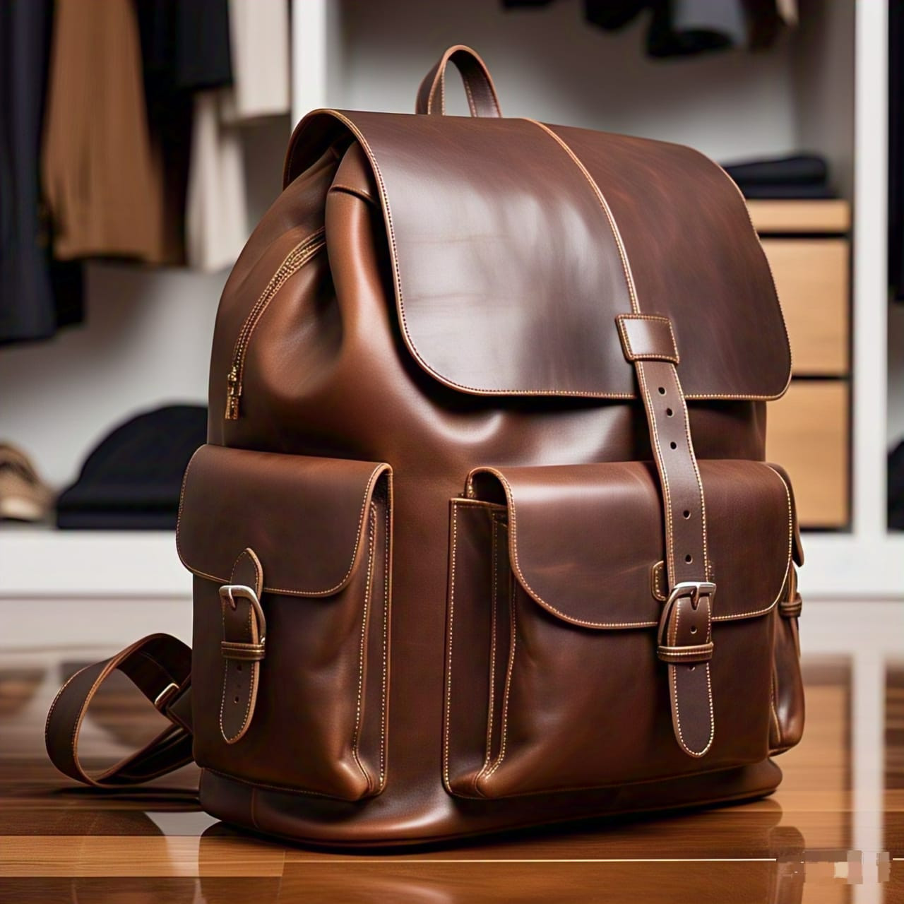 Men's backpack/leather backpack 9.2