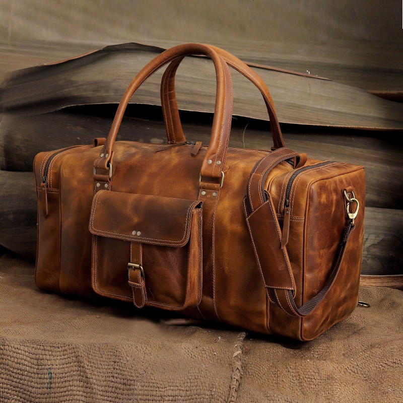 Genuine Leather Duffel Bag /Gym Bag