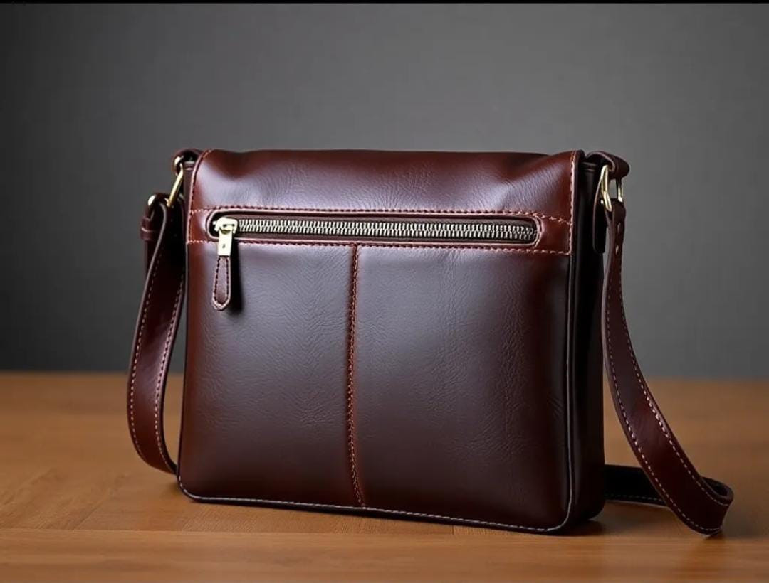 Side bag for mans/ leather Sling bag 7.8