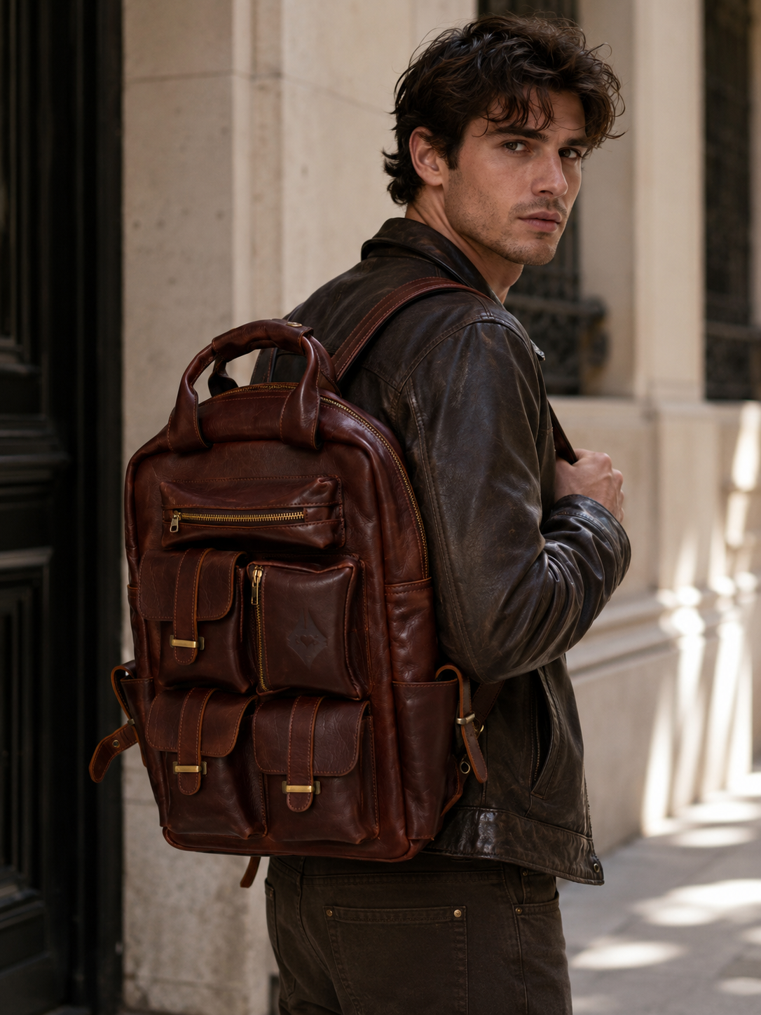 Top Grain 7-Pocket Backpack