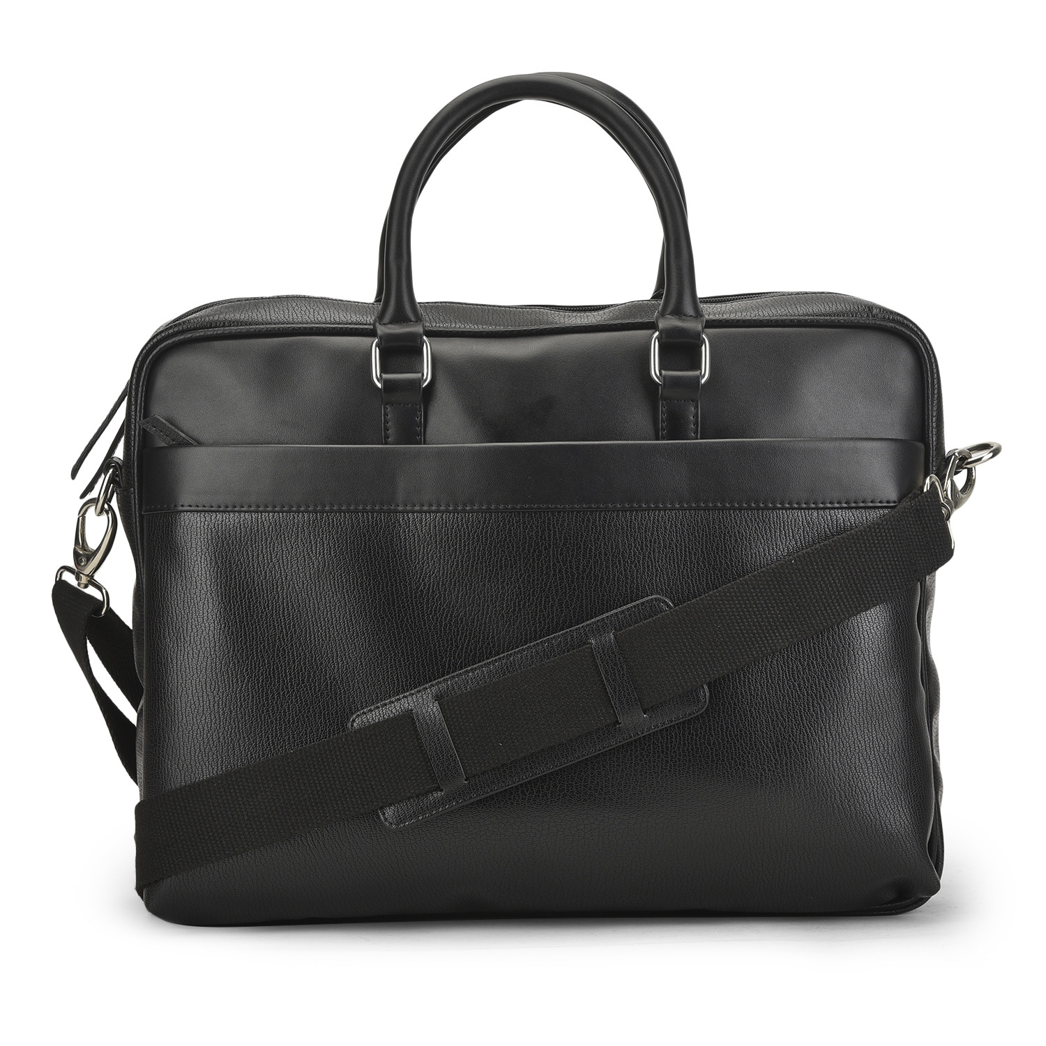 Minimalist Black Leather Laptop Briefcase – Premium Executive Work Bag for Modern Professionals, Slim Corporate Office Carry | Afreen Fashion